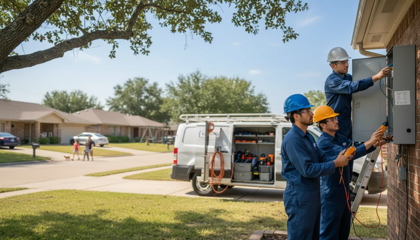 Certified electrician providing emergency electrical services in Cromwell, IA
